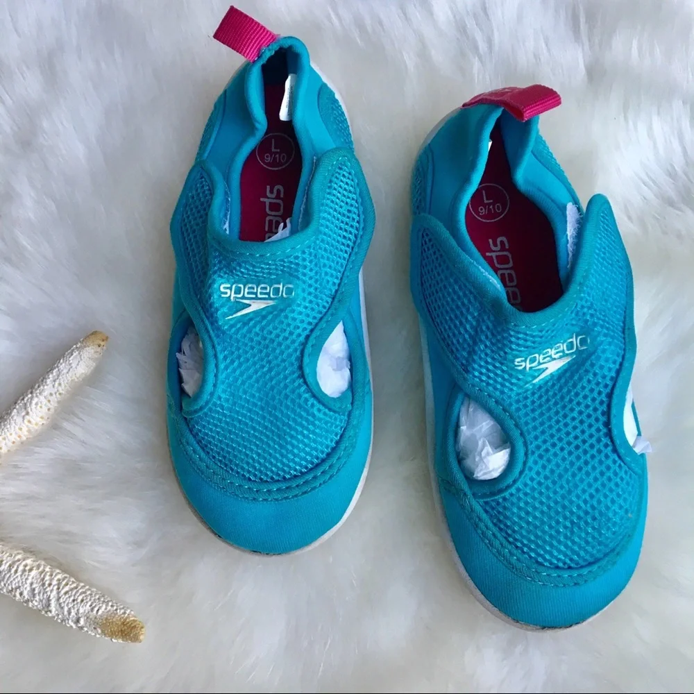 SPEEDO Teal Girls Neoprene Water Shoe Size L 9/10